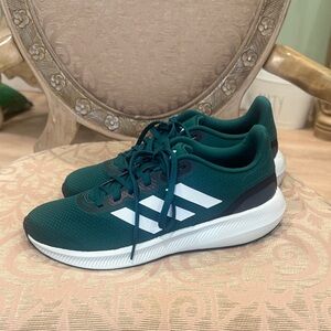 Adidas Men's dark green and White Sneakers Never Worn